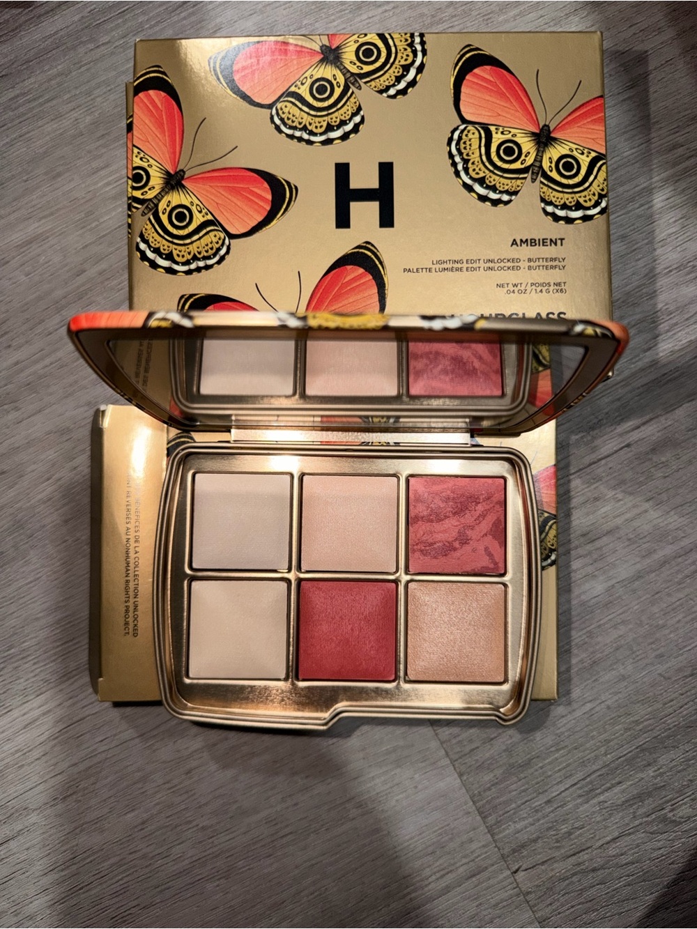 Hourglass Ambient Lighting Edit Palette - Butterfly (Pink, Peach, Gold)
